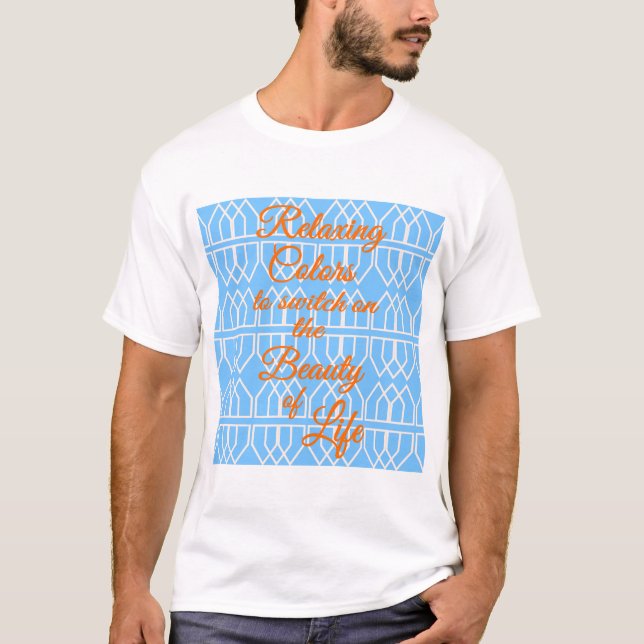 T-shirt med budskap om de avkopplande färgernas sk (Framsida)