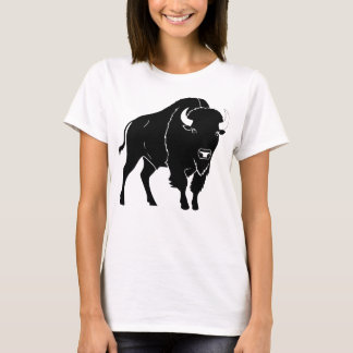T-shirt med buffelavtryck