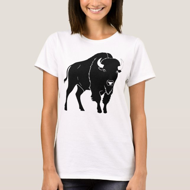 T-shirt med buffelavtryck (Framsida)