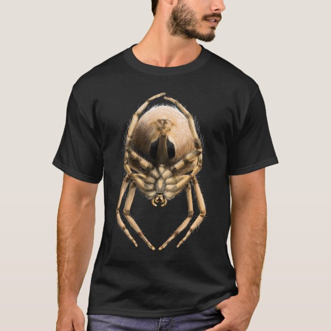 T-shirt med Cat-Faced Orb Weaver-spindel (Framsida)
