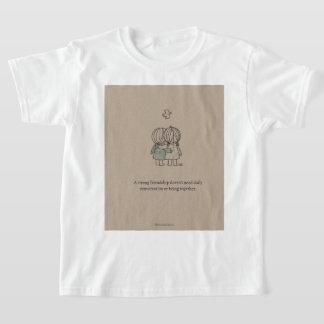 "T-shirt med Citat om Äkta Vänskap" T Shirt