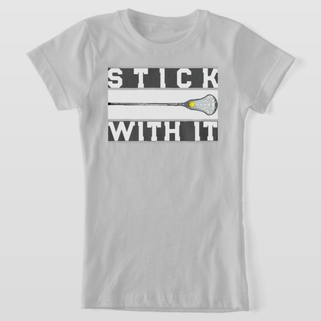 T-shirt med citat om flickors lacrosse (Laydown)