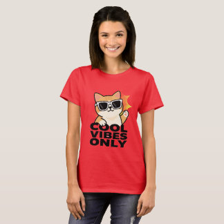T-shirt med cool katt