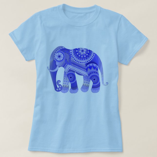 T SHIRT MED COOLA BLUE ELEPHANT (Design framsida)