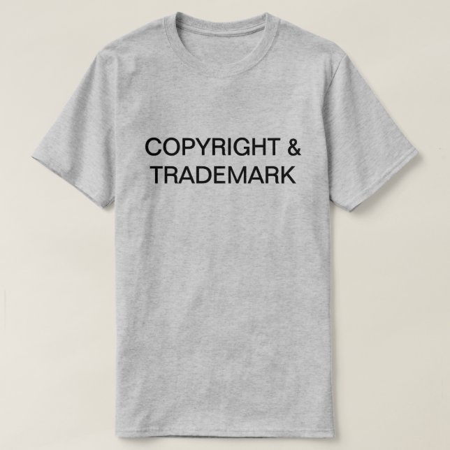 T-shirt med copyright & varumärke (Design framsida)