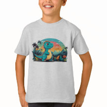T-shirt med Cute Dinosaur