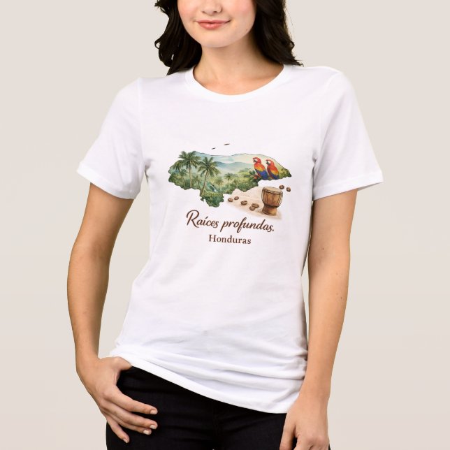 T-Shirt med djupa honduranska rötter (Framsida)