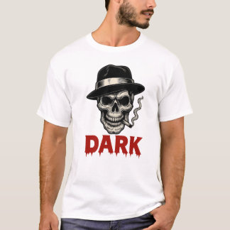 T-shirt med dödskalle som röker cigarr 
