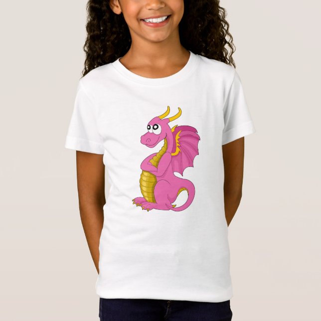 T-shirt med dragontecknad (Framsida)