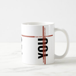 T-shirt med egen berättelse – Djärvt motiverande c Kaffemugg
