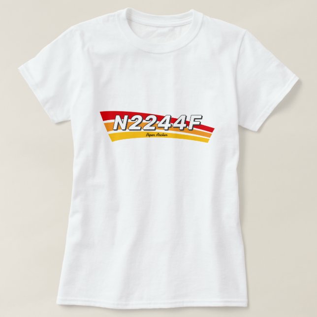T-shirt med eget flygplansnummer (Design framsida)