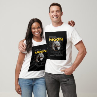 T-shirt med en dynamisk affisch