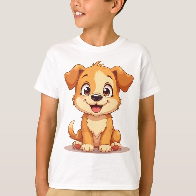 T-shirt med en söt valp (Framsida)