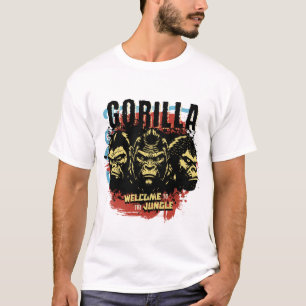 T-shirt med en stark gorilladesign