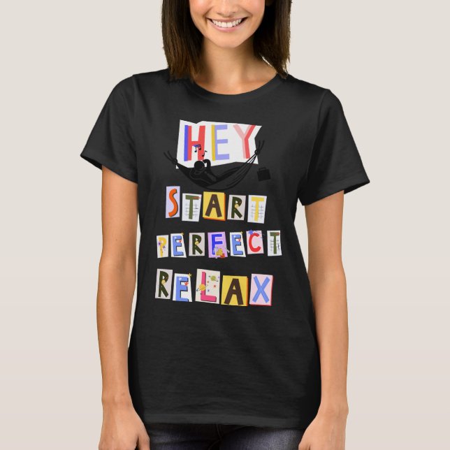 T-Shirt med färgstark skrift (Framsida)