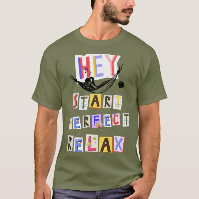 T-Shirt med färgstark skrift (Framsida)