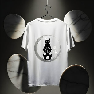 T-shirt med fet fotbollskatt - Pojkars sportkläder