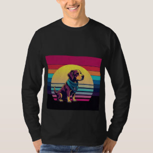 T-shirt med fet hundillustration för hundälskare