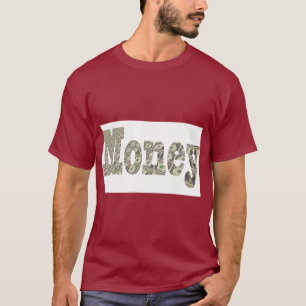 T-shirt med fet penningutskrift för trendskapare