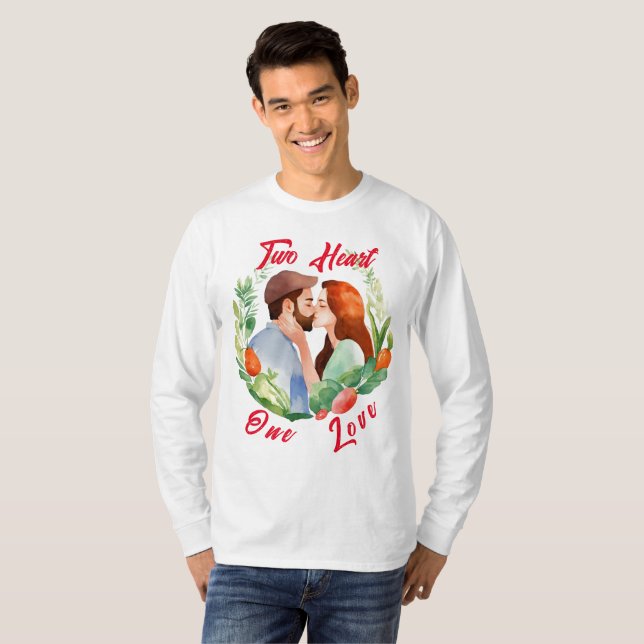 T-shirt med fint par (Hel framsida)