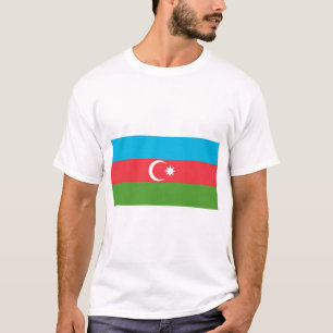 T Shirt med Flagga Azerbajdzjan