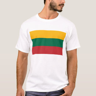 T Shirt med Flagga i Litauen
