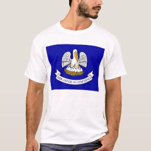 T Shirt med Flagga i Louisiana-staten USA