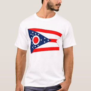 T Shirt med Flagga i Ohio State USA