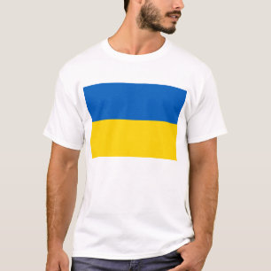 T Shirt med Flagga i Ukraina