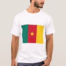 T Shirt med Flagga Kamerun
