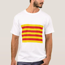 T Shirt med Flagga Katalonien