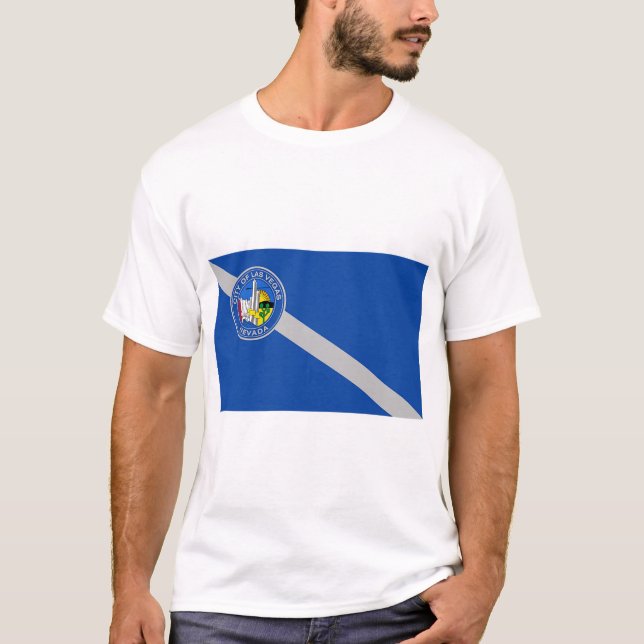T Shirt med Flagga Las Vegas, USA (Framsida)