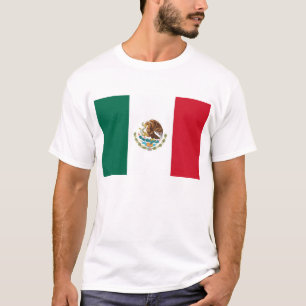 T Shirt med Flagga Mexiko