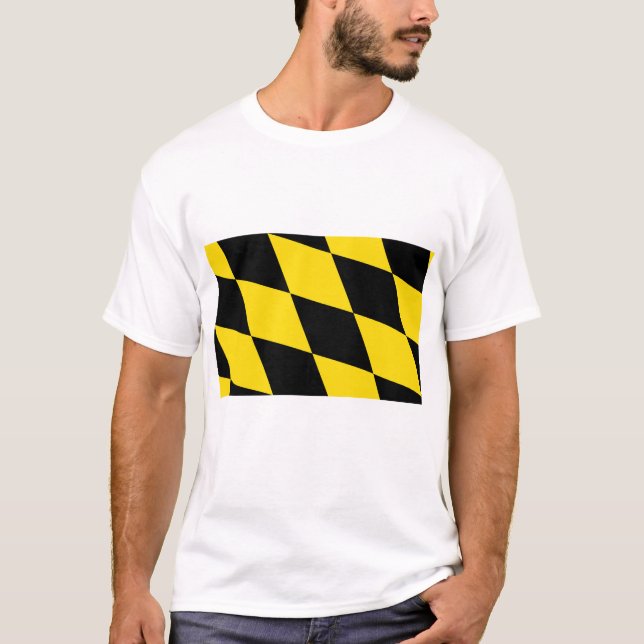 T Shirt med Flagga München, Bayern (Framsida)