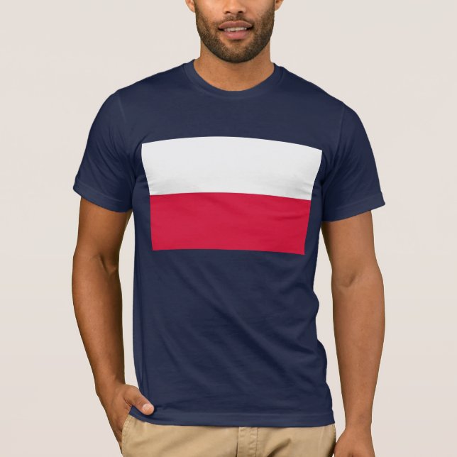 T Shirt med Flagga Polen (Framsida)