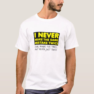 T-shirt med flera roliga misstag
