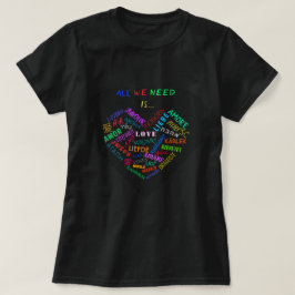 T-Shirt med flerspråkig kärlekstext