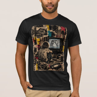 T-Shirt med Förlorade Minnen VHS Grunge Nostalgi