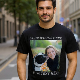 T-shirt med fotoladdning och anpassad text