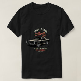 T-shirt med gamla amerikanska muskelbilar