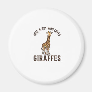 T-shirt med gammaldags gravyr Pojke som älskar gir Magnet