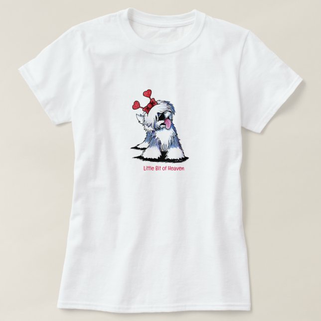 T-shirt med gammaldags vallhund kärleksbug (Design framsida)