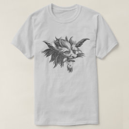 T-shirt med gargoylansikte