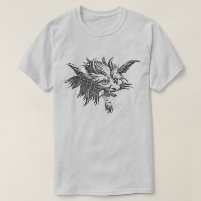 T-shirt med gargoylansikte (Design framsida)