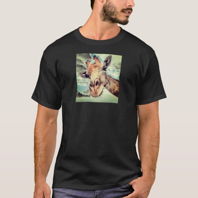 T Shirt med giraffporträtt (Framsida)