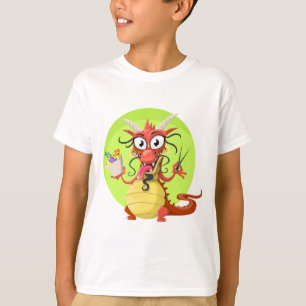 T-Shirt med glatt drake. Maglietta bambino