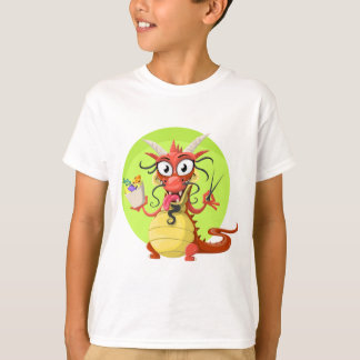 T-Shirt med glatt drake. Maglietta bambino