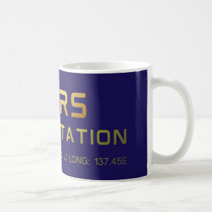 T-shirt med grafik för framtida Mars rymdstation o Kaffemugg