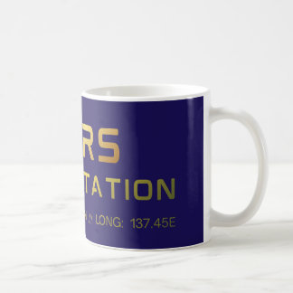 T-shirt med grafik för framtida Mars rymdstation o Kaffemugg