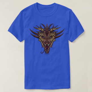 T-shirt med grafisk bild av ett ilsket drakhuvud